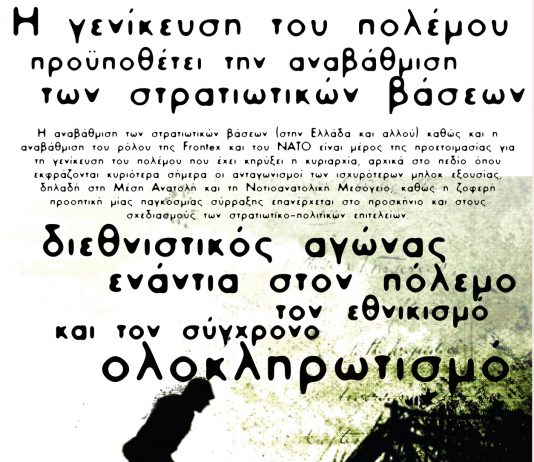 Διεθνιστική-Αντιπολεμική Διαδήλωση στην αεροπορική βάση Αράξου