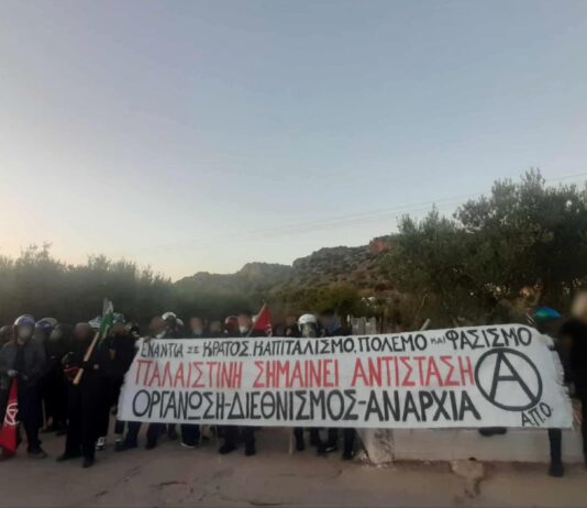 Ενημέρωση από τη συμμετοχή της ΑΠΟ στο διήμερο κινητοποίησης αλληλεγγύης στην Παλαιστίνη & ενάντια στη βάση της Σούδας